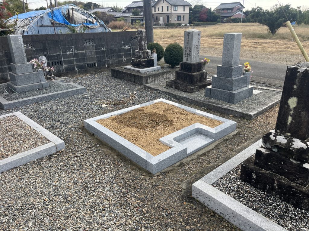 交人墓地の移転先に新規外柵