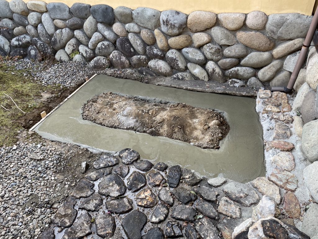 移転先 崇福寺　基礎コンクリート