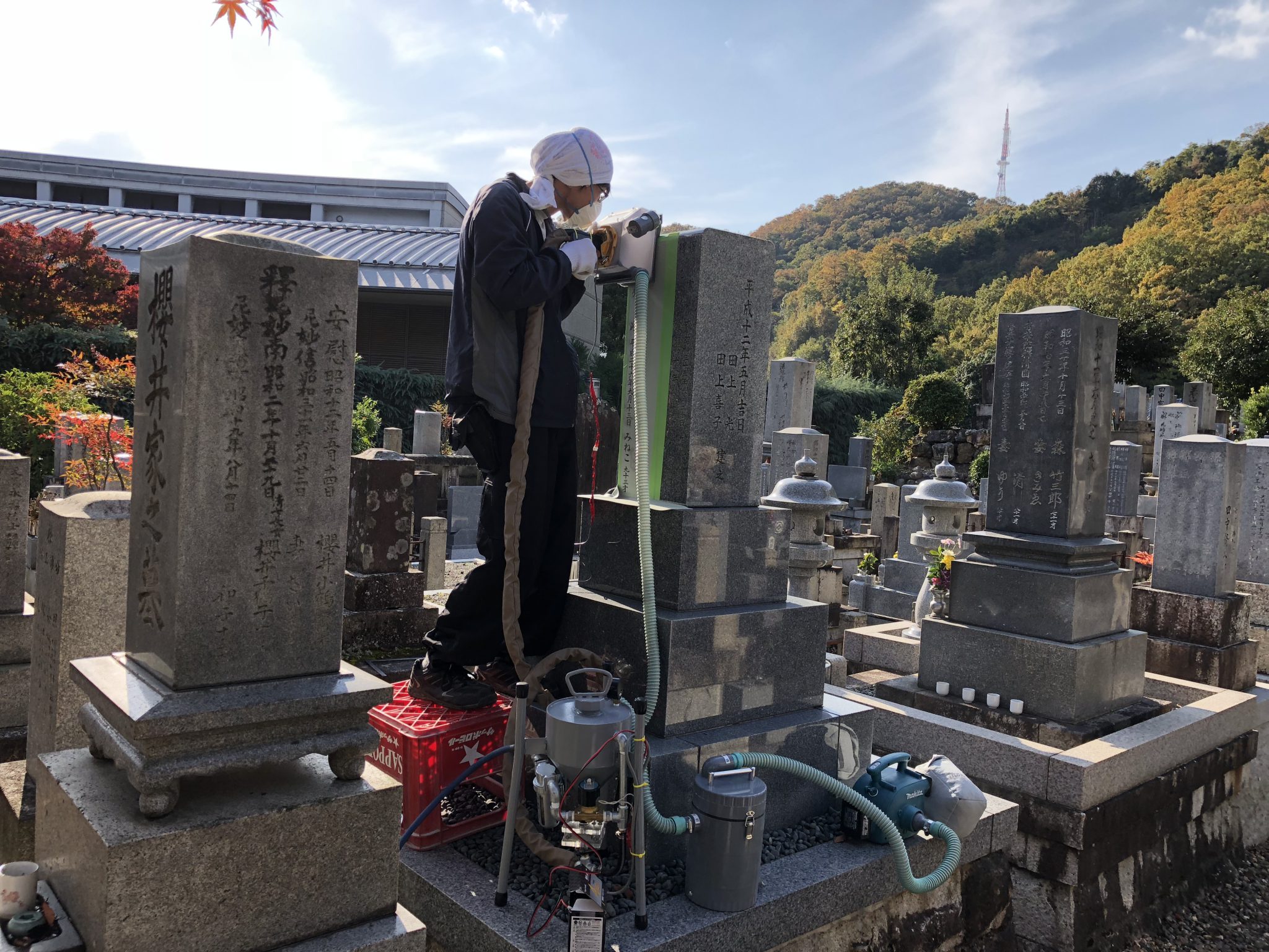 現場追加法名彫り