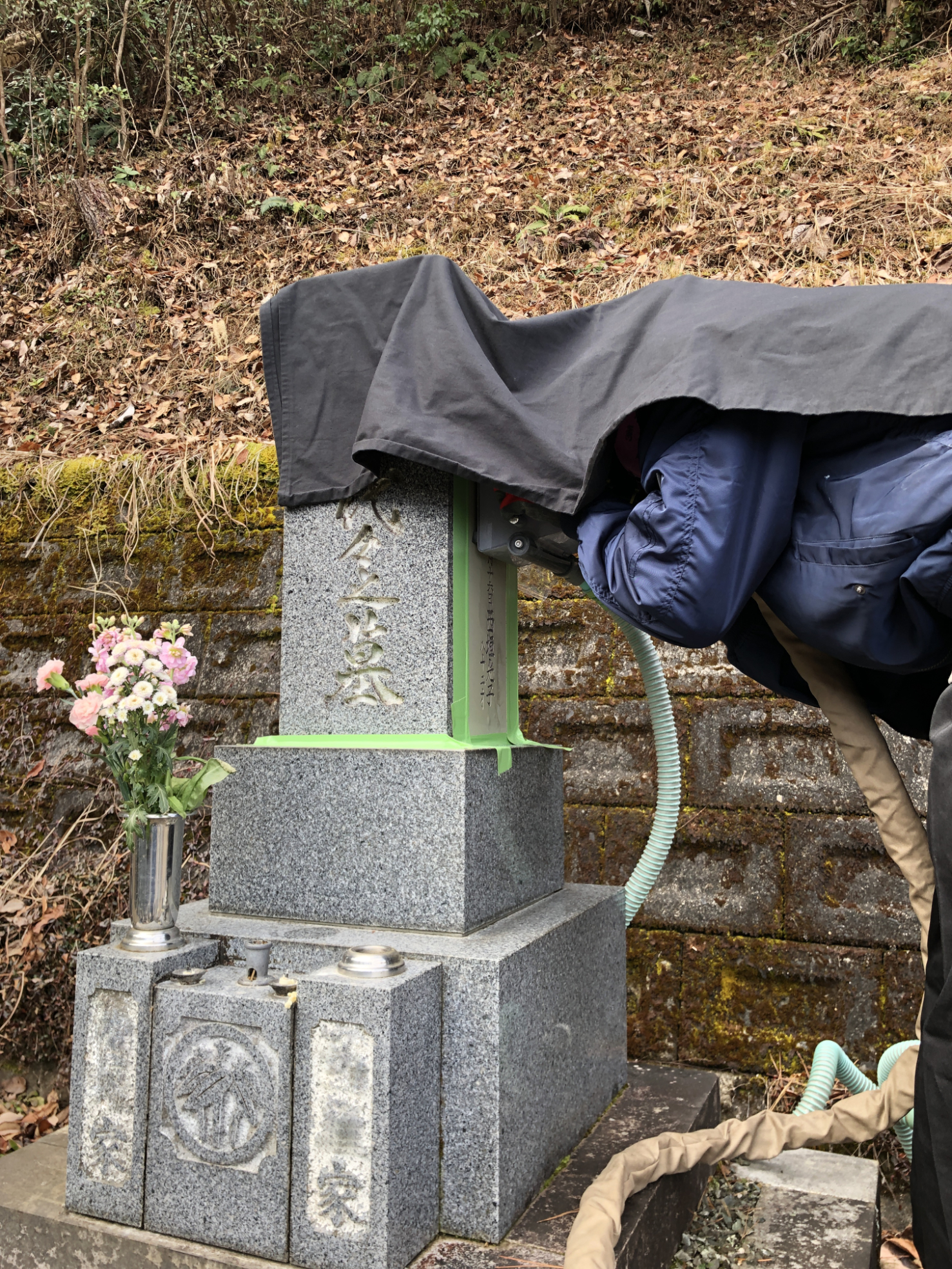 現場での追加戒名・法名彫り