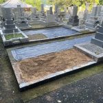 岐阜市三田洞　珠泉院墓地　墓所解体後